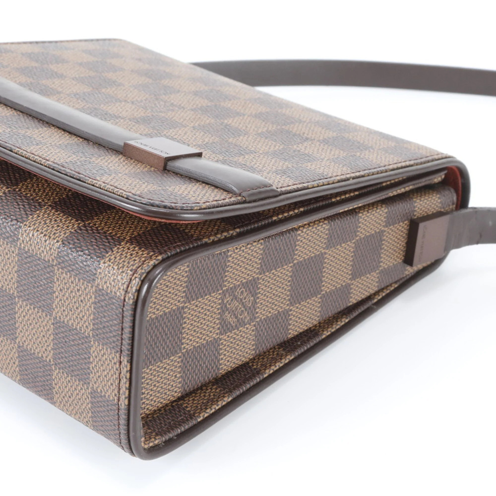LOUIS VUITTON Authentic Brown Damier Leather Shoulder Bag - Picture 4 of 9